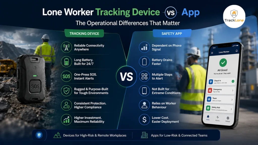 Lone Worker Safety Device vs App